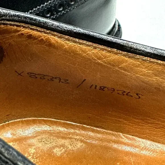 VERY GOOD Crockett & Jones x Ralph Lauren Swansea Black Calf Wingtip England 8.5 - Picture 11 of 15